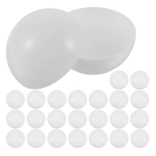 DECHOUS 50 Stück Lotteriekugel Verkaufsautomaten -Kapseln Spielbälle Mini-Bingo-Kugeln Verkaufsautomat Kapseln für Feiertagsaktivitäten Abziehbare Raffle Kugeln Pingpong -Bälle hohle Kugel