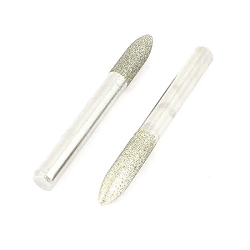 sourcing map 2 PCS 6 mm Schaft Schleifen Bit Diamant-Schleifstift 60 mm Länge de