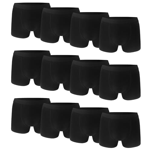 Lakpoau Jungen Boxershorts Unterhosen aus Baumwolle Boxershorts Unterhosen für Jungen Kinder Unterhose Unterwäsche 158-164 12er Pack 1605BL