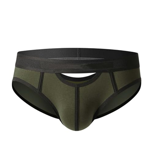 WKAYsIV Jack Boxershorts Herren Trunks Taille, modisch, sexy, erhöhte Tasche, einfarbig, dreieckig Karierte Schlafhose Herren (AG, M)