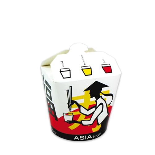 Pro DP 500 Snackboxen Nudelbox Asia Take away Box Asia Grabbers Motiv 16oz/500ml Papier/PE
