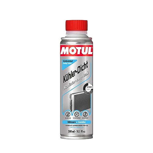 Motul 300 ml Kühler-Dichtmittel Kühlerdicht Leck-Stop fürs Kühlsystem Systempflege Additiv | 110646 | Dichtet schnell und effektiv kleine Risse und Leckagen im Kühlkreislauf