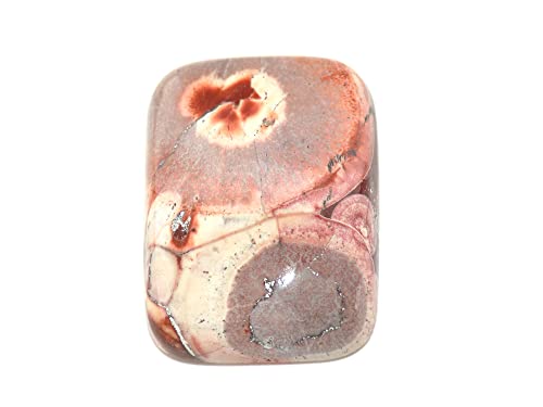 Vogelaugen-Jaspis, Cabochon, 22 Karat, rechteckige Form, natürlicher Jaspis, 25 x 18 x 5 mm, Halbedelstein, 25 x 18 x 5 mm, Edelstein, Vogelaugen-Jaspis, 25x18x5mm, Edelstein, Vogelaugen-Jaspis