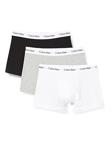 Calvin Klein Herren 3p Boxershorts Badehose, Black/White/Grey Heather, M (3er Pack)