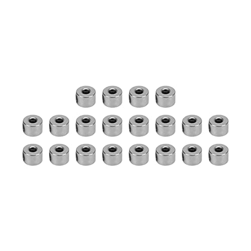 VGEBY 20 Stück Fahrwerk Stopper Set, Radkragen 2,1 Mm Edelstahl Exquisite Handwerkskunst RC Flugzeug Modell Flugzeugteile Zubehör