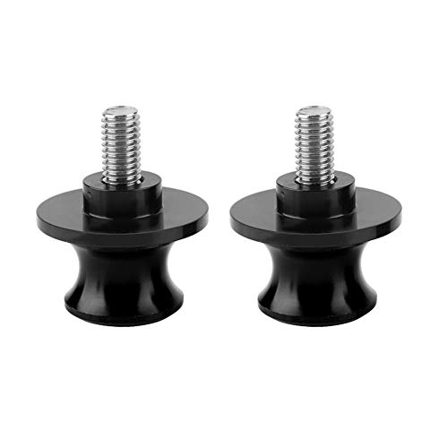 Tbest Motorrad CNC Montageständer Racingadapter Bobbins Ständeraufnahme, 2 Stück M8 Schwingenschutz 8mm Motorrad Heckständer Schwinge Spule Schieber Ständer Schwinge Spulen(Schwarz)