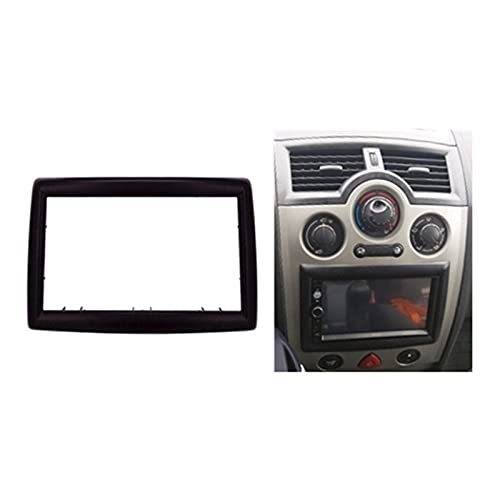 CBLDF 2 DIN-Adapter-CD-Trimm-Panel-Stereo-Schnittstelle Radio-Auto-Rahmen-Panel-Faszie-Kompatibel mit Renault Megane II 2003-2009