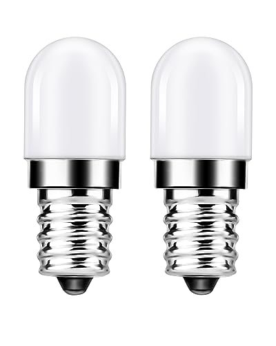 EvaStary LED E14 Kühlschrankleuchte, Warme Farbe 2700K, 1.5W Kühlschrankleuchte Ersetzt 15W Halogenlicht, Geeignet für LED-Lampen in Kühlschränken und Nähmaschinen, 220-240V, Nicht Dimmbar, 2-Sätze