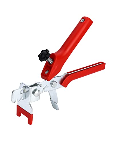 QWORK Tiling Locator Nivelliersystem, Nivelliersystem für Fliesen, Keramikfliesen Installationswerkzeug, Rot