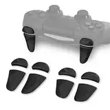 PlayVital 2 Paar Erweiterung Trigger Schultertasten kompatibel mit PS4 Controller Alle Modell Controller, Zubehör Bumper Trigger Adjuster Tasten Knöpfe für Playstation 4 Controller(Schwarz)