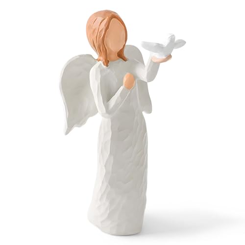Loyzcy Beileidsgeschenke zum Verlust eines geliebten Menschen, Gedenkengelstatue und Trauergeschenk, Schutzengel mit Taube, Trauergeschenke für Frauen, Freunde, Kollegen, Gift