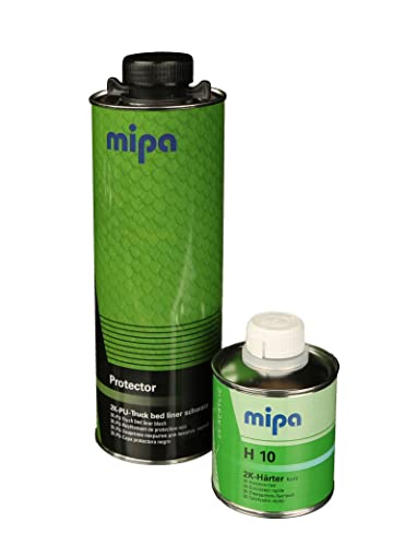 MIPA SE Protector Set Schwarz inkl. Härter (H10) 2K-PU-Acryllack Transportflächenbeschichtung Schutzbeschichtung