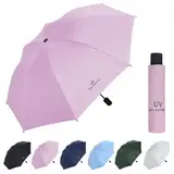 Mini Regenschirm,Taschenschirme Mit 8 Rippen,Regenschirm Sturmfest, Taschenschirm Uv Schutz, Sonnenschutz Regenschirm Im Freien Uv Faltender Regenschirm,Winddicht Und Sturmfest（Rosa）