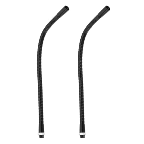 PATIKIL 11,8'' Schwanenhals-Schlauch, 2 Stück M10 Feingewinde Biegsamer Metallschlauch Flexibler Arm Weiche Röhre Verlängerung für Lampe, DIY-Ausrüstung, Schwarz