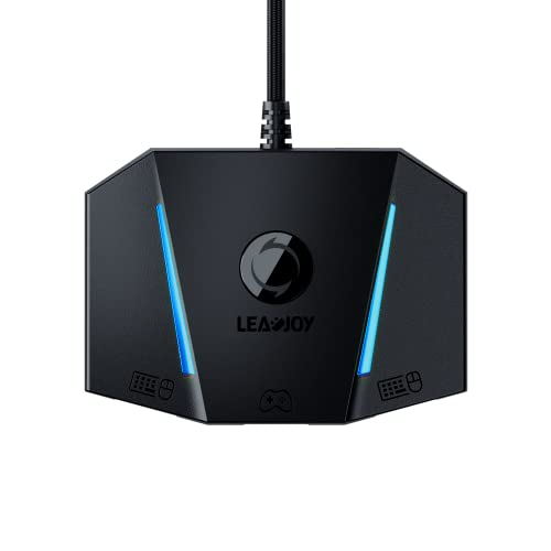 LeadJoy VX2 AimBox Tastatur Maus Adapter Konverter,kabelgebundener Konverter mit 3,5mm Audio Schnittstelle,Controller für Xbox One,Xbox Serie X/S,Playstation 4 und Switch