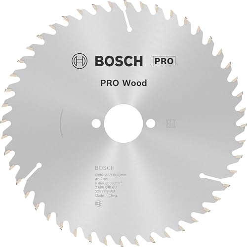 Bosch 1x PRO Wood Kreissägeblatt für Akku-Handkreissägen (für Weichholz, Hartholz, Ø mm, Professional Zubehör Handkreissäge)