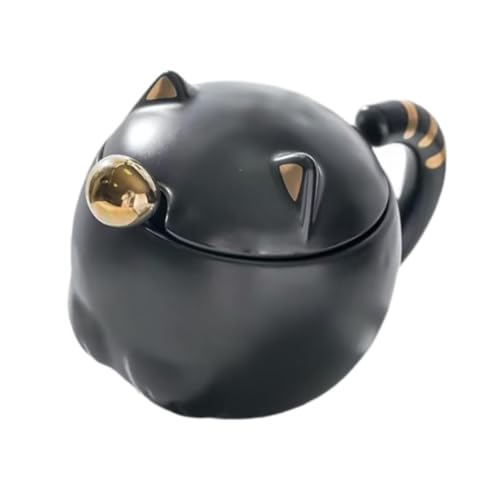 Fenteer Kaffeetasse Wasserbecher, Schwarz
