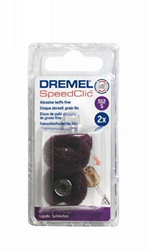 Dremel 512S EZ SpeedClic Feinschleifscheiben - Zubehörsatz für Multifunktionswerkzeug mit 2 Feinschleifscheiben Körnung 320 25mm zum Schleifen von Metall, Kunststoff, Stahl, Holz u.v.m.