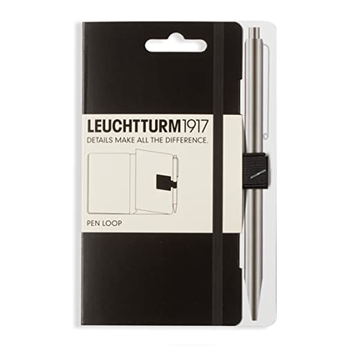 LEUCHTTURM1917 304637 Pen Loop Stiftschlaufe, Selbstklebend, Schwarz