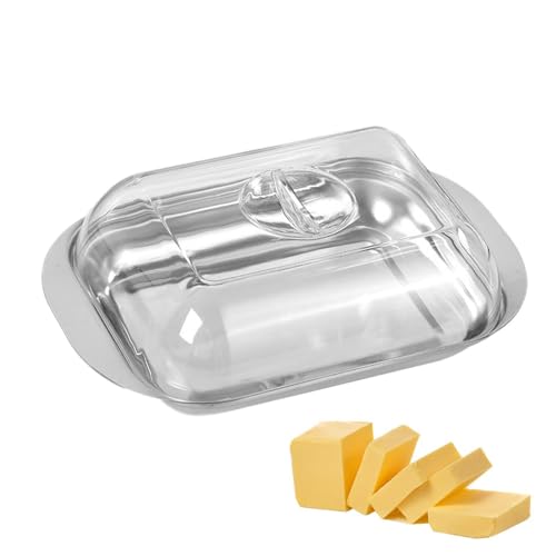 Butterdose aus Edelstahl – Wiederverwendbare Butteraufbewahrungsplatte, isolierter Butterbehälter | Theken-Butterdose mit Deckel, sichere Butterdose für die Hausküche und Butterteller