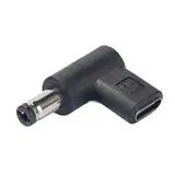 USB C auf DC5525/5521 Konverter Typ C auf 5,5 x 2,1 mm/5,5 x 2,5 mm Ladeadapteranschluss für Outdoor-Tests und Reisen