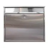 WANGRUIERHA Briefkasten Modern, Wasserdichter Briefkasten, Geeignet für Privathaushalte und Unternehmen, Edelstahl, 36 x 31 x 11 cm