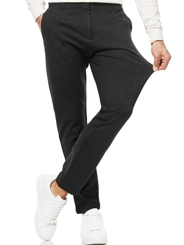 Indicode Herren Rodekro Performance Pants Herren | Chino Herrenhose Super Stretch Stoffhose Raven 36/32