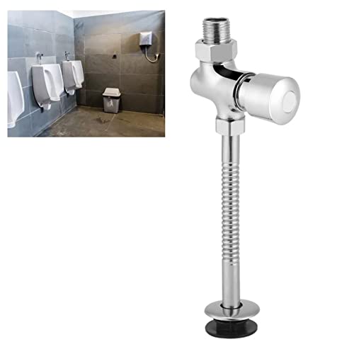 Druckspüler wc, Urinal Druckspüler, Toiletten Urinal Spülventil aus Zinklegierung Wandmontiertes Spülventil mit Knopf und automatischer Abschaltung mit manueller Verzögerung