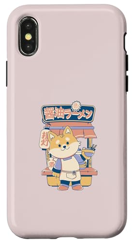 Süße Corgi Dog Ramen Nudel Cafe Hülle für iPhone X/XS