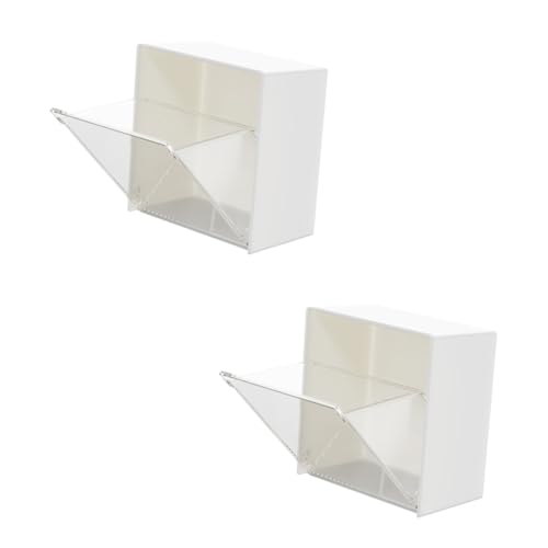 BATHVEVE 2Stücke Aufbewahrungsbox Kunststoff für Schmuck und Karten Teilig mit Wandmontage für Schlafzimmer Wohnzimmer und Bad Langlebig und Platzsparend