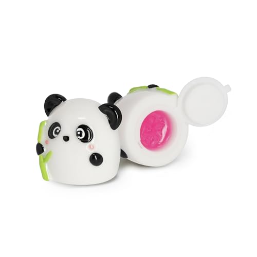 Legami - Magic Kiss, Lipgloss Panda, Lipgloss Lip Gloss Lippen Duft Bubblegum, 3,5 x 3,8 x 3,8 cm, ideal für Handtasche, Reisen, Geschenkidee