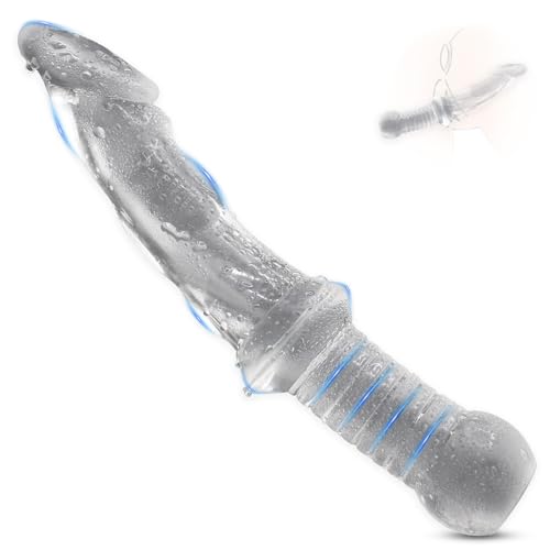 AMZII Anal Dildo Analplug für Frauen Männer,Neu Degen Dildos mit Griff,Analdilos Herren,Realistischer Dildo Riesen Dildo Anal Plug Buttplug SM Analspielzeuge,Diloschwanz für Frauen Männer (A, S)