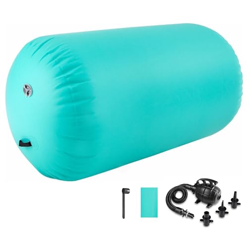 Air Rolle Turnen GymnastikMatte 60 75 90 CM Aufblasbare Air Barrel Gymnastik Tumbling Matte mit Pumpe für Handfeder Hinten Training/Heimgebrauch/Yoga/Fitness