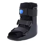 GHORTHOUD Aufblasbarer Wanderschuh, orthopädischer Fuß, Frakturschuh, ultraleichter Wanderschuh für verstauchten Knöchel, Stressfraktur, gebrochenen Fuß oder Achillessehnenentzündung Schwarz (M)