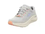 Skechers Damen Arch Fit 2.0 Big League Sports Shoes, Hellgraues Netzgewebe, Periwinkle-Korallenbesatz, 39 EU