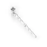 Purpfeife +5 Edelstahlsiebe | Abschraubbarer Kopf für leichte Reinigung | 13cm Metallpfeife | Smoking Pipe Pfeife Glas Optik Rauchen (Silber)