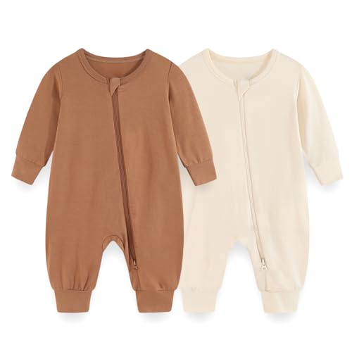 JELYLOVE Unisex Langarm Baby Jungen Mädchen Spieler 0-24 Monate 95% Rayon aus Bambus 5% Elasthan Neugeborene Bekleidung