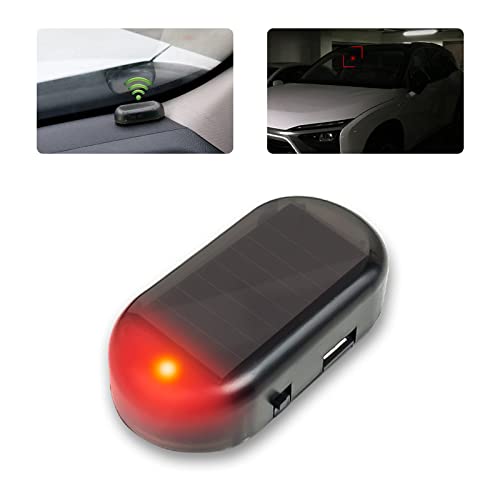 Alarmanlage Auto,Solar Power Dummy Auto Alarm LED Licht Simulieren Nachahmung Warnung Anti Diebstahl Blinklampe Auto Alarmanlage Diebstahlsicherung für Auto Sicherheitssystem Auto Solarenergie Alarm