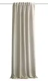 HOMEbasics | Akustikvorhang Uni | ACUSTICO | Lärm-, Hitze-, Kälte- und Zugluft-Schutz + abdunkelnd | Natur | 245 x 135 cm