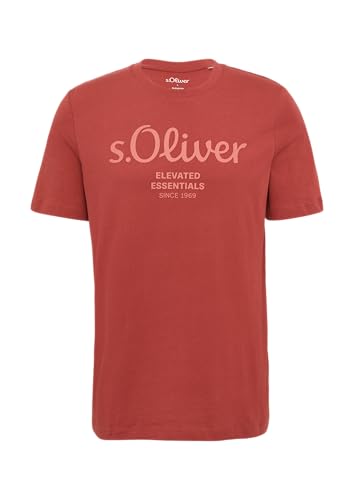 T-Shirt mit Logo-Print mohnrot S