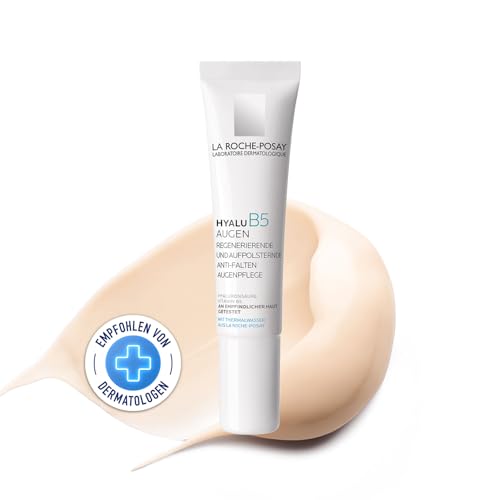 La Roche Posay Regenerierende und aufpolsternde Augenpflege, Mildert Falten, Mit Hyaluronsäure, Vitamin B5 und Neurosensinen, Ohne Duftstoffe, Hyalu B5 Augen, 15 ml
