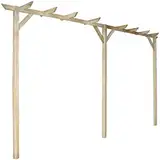 GartenbogenHaus, Gartenpergola, 400 x 40 x 205 cm, Holz, Garten, Rasen