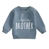 ESSECMBS Kinder Baby Jungen Familie Passendes Sweatshirt Strampler für Brüder Langarm Rundhalsausschnitt Little/Big Brothers Strampler Hemd Familie Brüder Kleidung (Big Bro Blau 1, 18-24 Months)