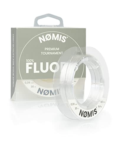 NØMIS Fluorocarbon Vorfachschnur | Ø 0,18-1,00 mm | 100% Fluorocarbon Angelschnur | Hohe Tragkraft | Perfekt als Fluorocarbon Vorfach für Barsch, Zander, Hecht oder Forelle