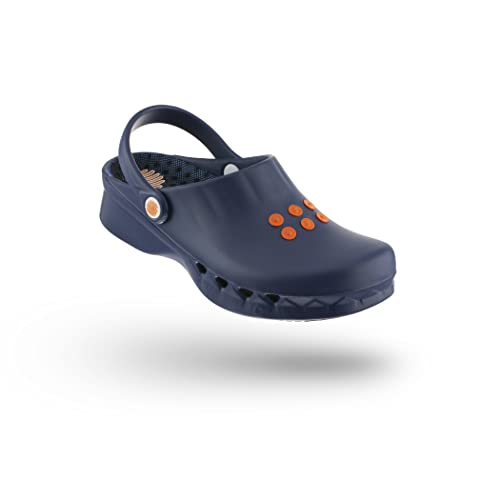 WOCK NUBE mit Einlage, Damen Arbeit Clogs, Unisex - Mann Frau Clog mit Fersenriemen, Sehr leicht - Hergestellt in Portugal
