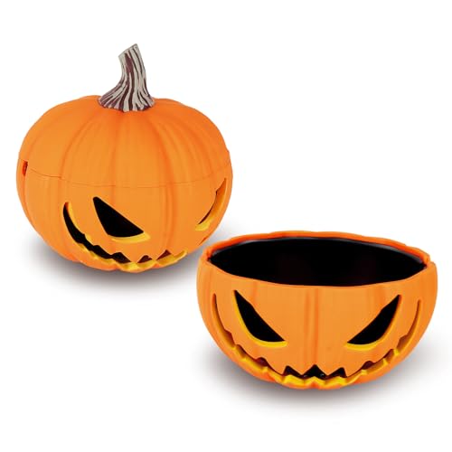 Kürbis Deko, Süßigkeiten Schüssel Deko, Kürbis Dekorative Schale, Trick or Treat Halloween Deko, Dekoschalen für Bonbon, Bonbonservierer, Geschenk für Halloween