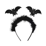 Fledermaus Ohren Haarreif - Halloween Kostüm Deko Accessoires für Kinder, Erwachsene, Damen & Herren, Fledermaus Kostüm Kopfschmuck für Halloween, Fasching & Karneval Party