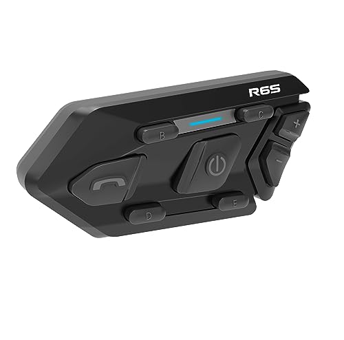 WAYXIN R6S Motorrad Headset Bis zu 6 Motorräder anschließbarr 1200M Wireless Kommunikationssystem für 2 Personen mit Sprachassistent Wasserdicht Freisprecheinrichtung Musikanrufsteuerung