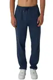 ROSS CAMP Jogginghose Herren – Sporthose Herren Lang Baumwolle, Freizeithose Trainingshose, Sport Hosen Männer, Sweatpants Jogger, Laufhose Baumwoll Breite Modern (Navy, L)