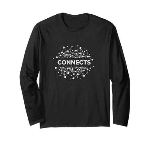 Verbindet - moderne Netzwerkknoten Linienkunst Langarmshirt